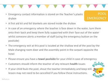 Poster Pool Emergency Reflexions