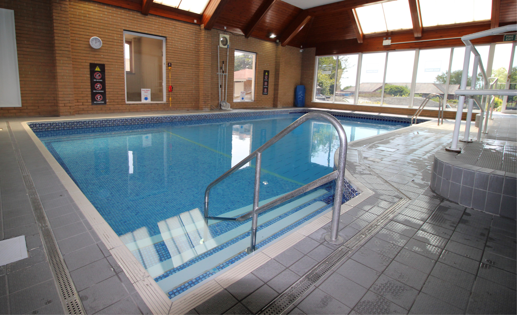 Pool at Avisford Park Hotel with Puddle Ducks